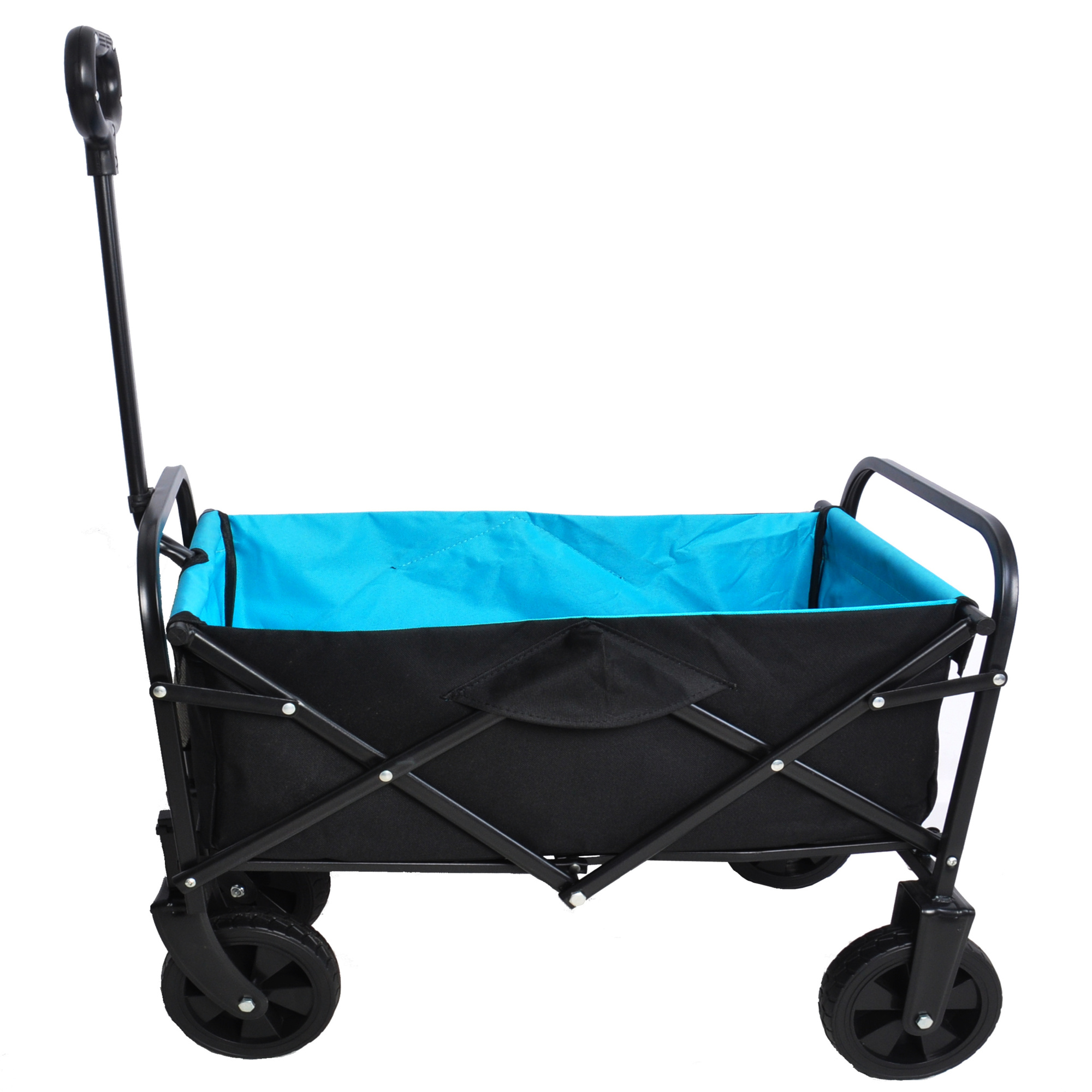 BlackTeck Heavy-Duty Folding Utility Wagon — 220-Lb. Capacity, Steel Frame, 600D Oxford Fabric, Model# NTE-W22735705